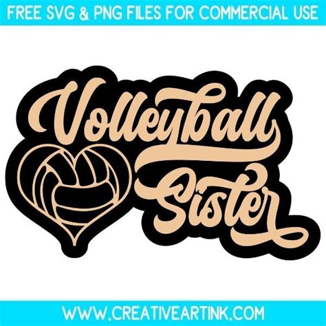 Download Free Volleyball Sister Cutting File Files