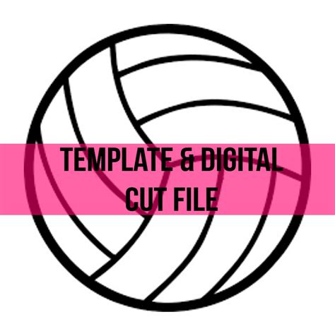 Download Free Volleyball Template 003 | Cut File Commercial Use