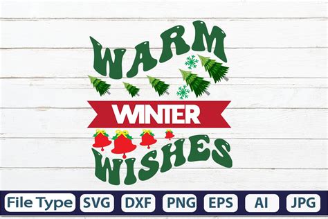Download Free Warm Winter Wishes SVG Cut File DXF Files