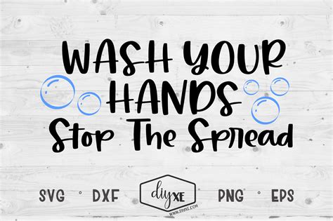 Download Free Wash Your Hands - A Social Distancing SVG Cut File Files DXF Files