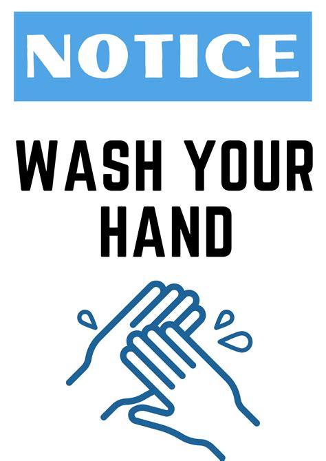 Free Wash Your Hands Signs Printable