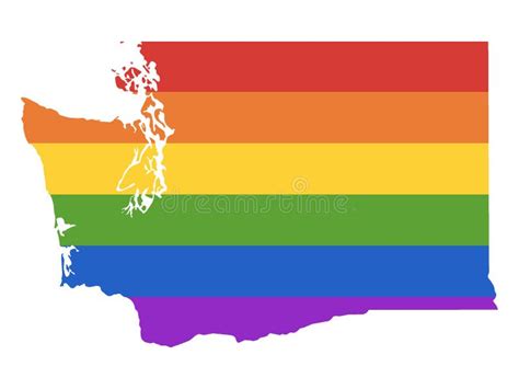 Download Free Washington State-Map Rainbow-LGBT Pride Files