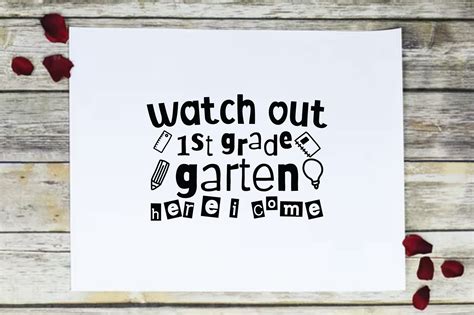 Download Free Watch Out 1st Grade Commercial Use For Crafts