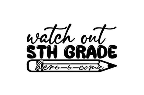 Download Free Watch Out 5th Grade Cut Files
