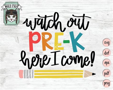 Download Free Watch Out Pre-K Cut Images