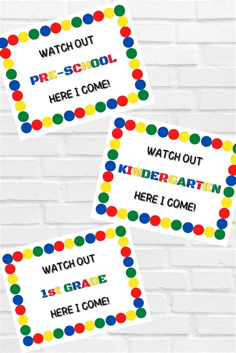 Download Free Watch Out Pre-K Printable