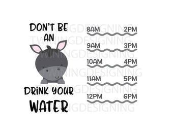 Download Free Water Tracker SVG, Donkey SVG Files DXF Files