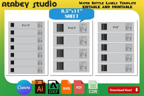 Download Free Water bottle bundle Commercial Use DXF Files