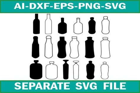 Download Free Water bottle bundle Creativefabrica DXF Files
