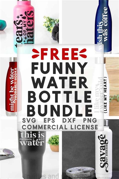 Download Free Water bottle bundle Cricut SVG DXF Files