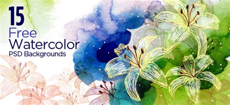 Download Free Watercolor Backgrounds Pattern/Textured Files Free PSD Mockups