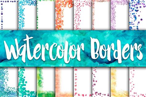 Download Free Watercolor Borders Digital Paper Easy Edite