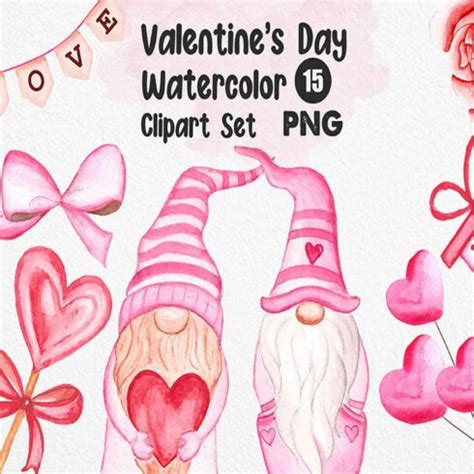 Download Free Watercolor Valentines Collection Commercial Use DXF Files