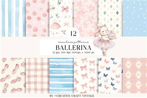 Download Free Watercolor ballet digital paper Files DXF Files