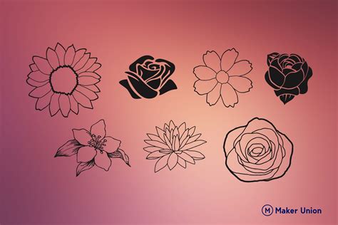 Download Free Watercolor floral set DXF Files