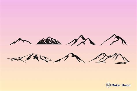 Download Free Watercolor mountain landscape Files DXF Files
