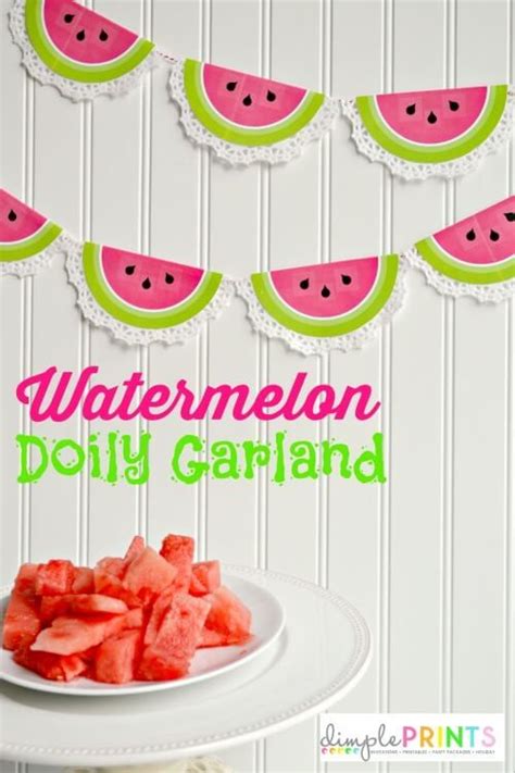 Download Free Watermelon Doily Monogram Crafts