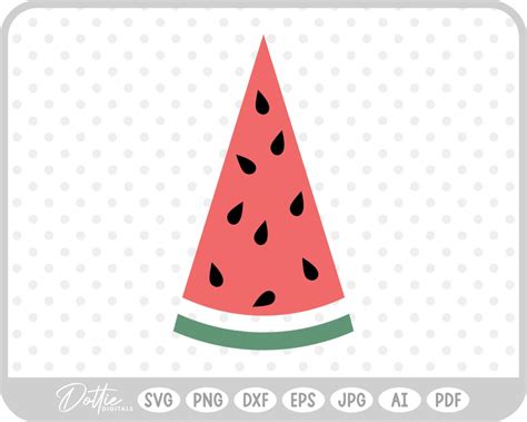 Download Free Watermelon Slice - SVG File,DXF File Commercial Use for Cricut