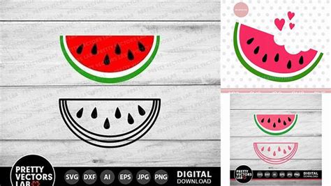 Download Free Watermelon Slice - SVG File,DXF File Creativefabrica DXF Files