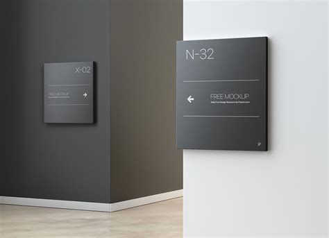 Download Free Wayfinding Sign Mockup PSD Generator