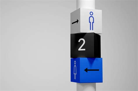 Download Free Wayfinding Sign Mockup PSD Object Mockups Free PSD Mockups