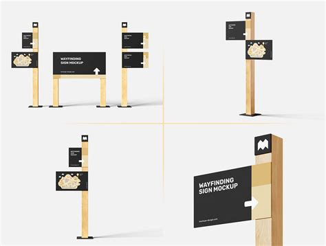 Download Free Wayfinding Sign Mockup PSD Placeit Free PSD Mockups