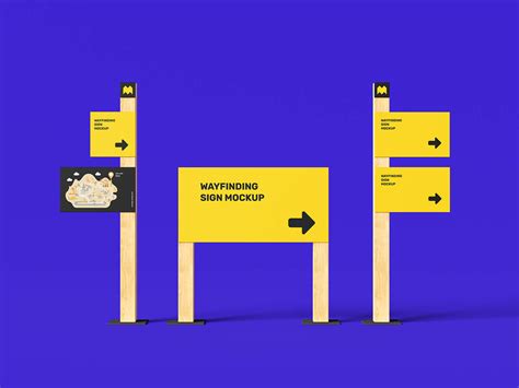 Download Free Wayfinding Stand Mockup PSD Object Mockups PSD Files