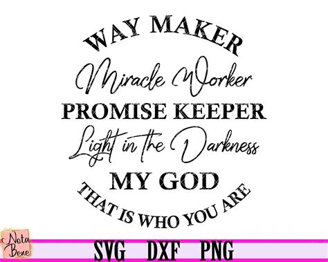 Download Free Waymaker miracle worker ... SVG For Silhouette