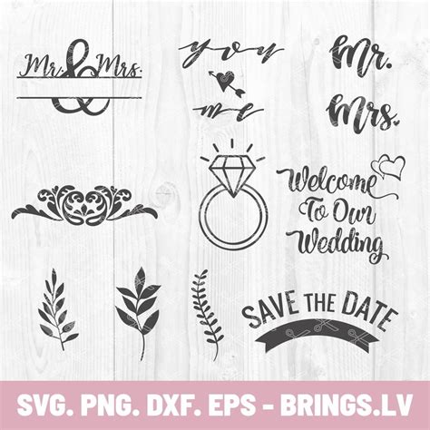 Download Free Wedding Designs - SVG, DXF, EPS Cut Files Crafts