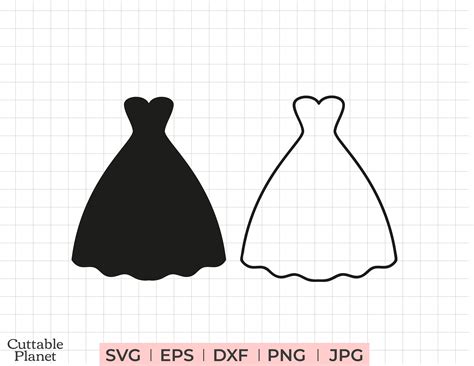 Download Free Wedding Dress SVG / DXF / EPS / Files Files