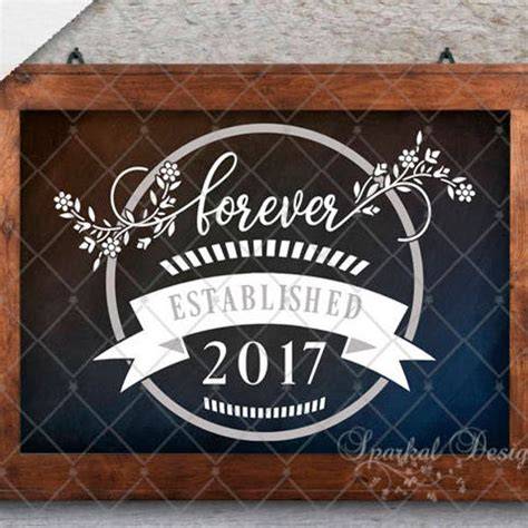 Download Free Wedding Established Sign Stencil in Digital Format For Crafts