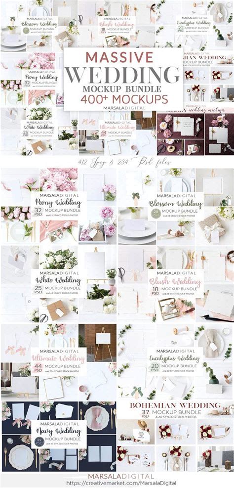 Download Free Wedding Mockup Bundle 400  PSD Templates TIFF Files PSD Files