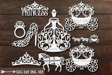 Download Free Wedding Princess Bride Bundle cut out svg dxf templates laser cut Files