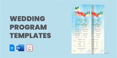 Free Wedding Program Template Word – Free Editable Template & Examples ...