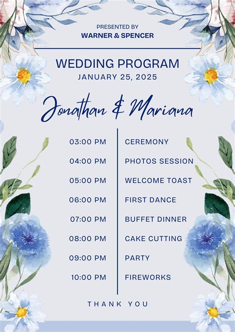 Free Wedding Program Templates Printables