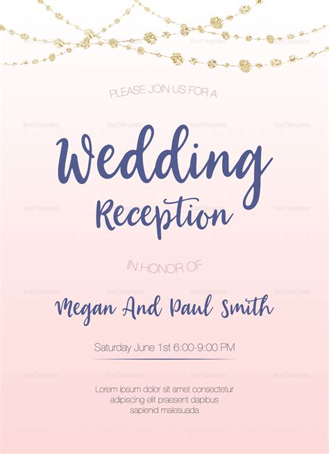 Free Wedding Reception Invitation Templates