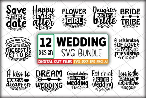 Download Free Wedding SVG Bundle | M27 DXF Files