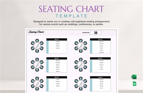 Free Wedding Seating Chart Template Excel