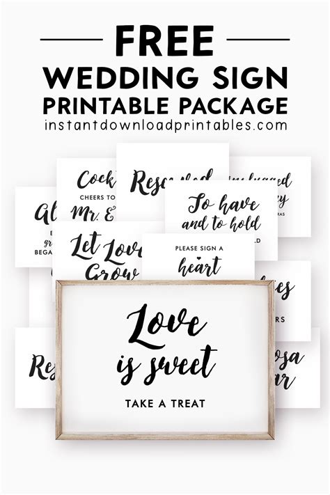 Free Wedding Sign Printables