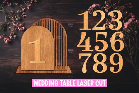 Download Free Wedding Table Numbers SVG Bundle Creativefabrica For Crafts