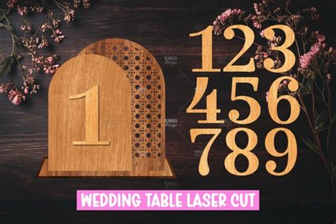 Download Free Wedding Table Numbers SVG Bundle Silhouette For Crafts