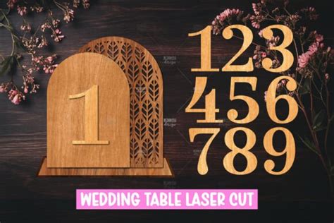 Download Free Wedding Table Numbers SVG Bundle for Cricut Machine
