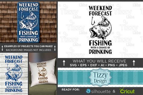 Download Free Weekend Forecast Fishing with a Chance of Drinking SVG File - 695 Files Free PSD Mockups
