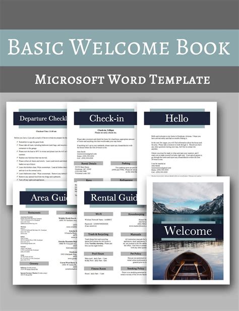 Free Welcome Book Template Word