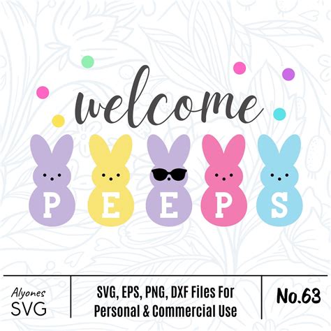 Download Free Welcome Peeps SVG, Easter Clipart Files DXF Files