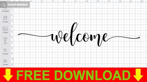 Download Free Welcome SVG Cut File For Cricut