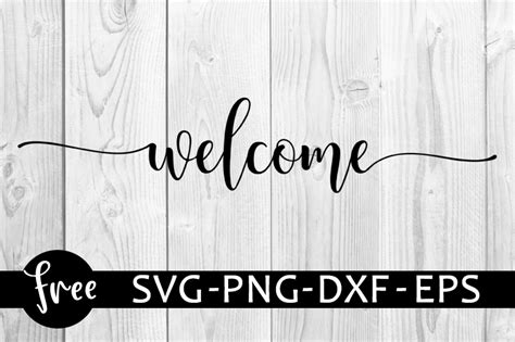 Download Free Welcome SVG Cut File Silhouette