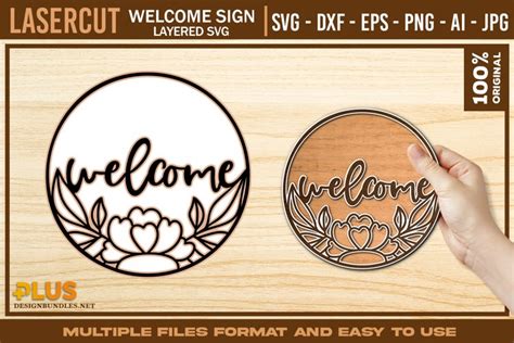 Download Free Welcome SVG File | Round Sign SVG | Mandala Welcome Sign Images