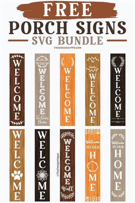 Download Free Welcome Sign SVG Bundle Files for Cricut