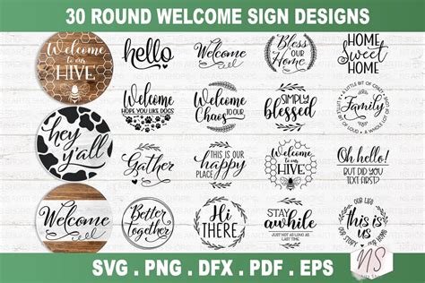 Download Free Welcome Sign SVG Bundle Printable